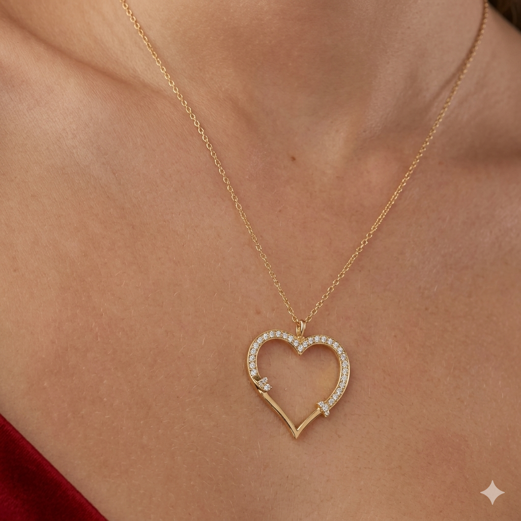 Stainless Steel Personalized Name Customized Heart Necklace - Image 2