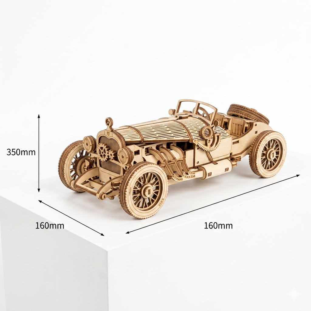 Car 3D Wooden Puzzle Game Assembly Racing Children's Toys - Image 2
