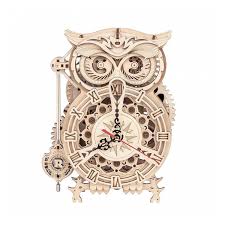 Robotime Rokr Creative DIY Toys 3D Owl Wooden Clock Building Block Kits For Children Christmas Gifts Home Decoration LK5 - Image 3