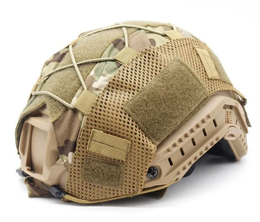 Tactical Gear Fast Tactical Camouflage Helmet Cover Cloth Helmet Accessories Oxford Fabric Sand Color Mesh Helmet Cover Pouch - Image 7