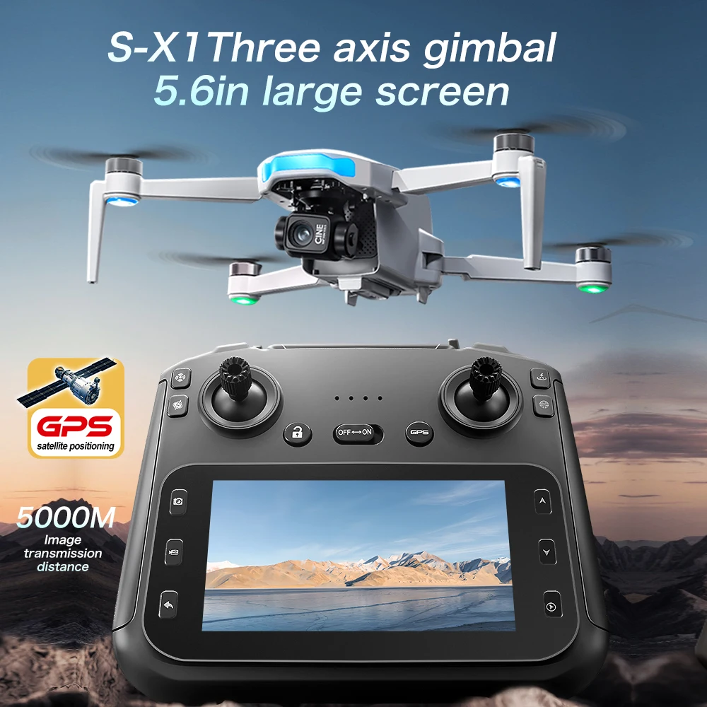 4.3-inch HD anti-jamming large-screen drone with custom flight path stabilization and gesture recognition for 4K photography - Image 3