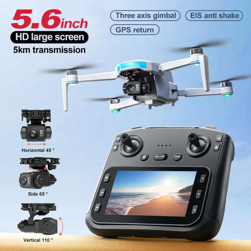 4.3-inch HD anti-jamming large-screen drone with custom flight path stabilization and gesture recognition for 4K photography - Image 2