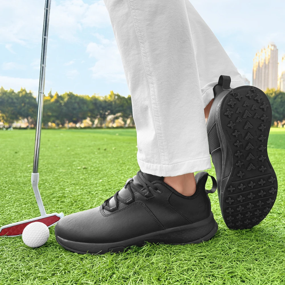 Men's Waterproof Golf Shoes with Anti slip and Comfortable Soft Sole and Knob Strap System Suitable for Outdoor Sports - Image 5