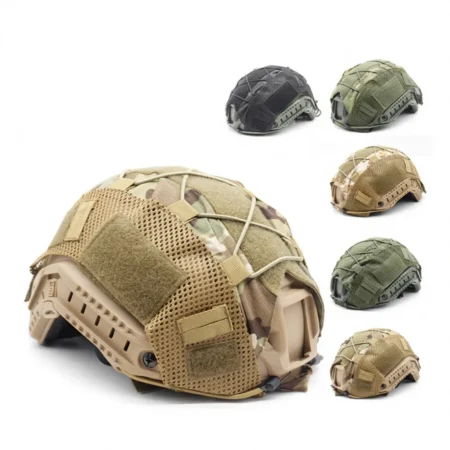 Tactical Gear Fast Tactical Camouflage Helmet Cover Cloth Helmet Accessories Oxford Fabric Sand Color Mesh Helmet Cover Pouch