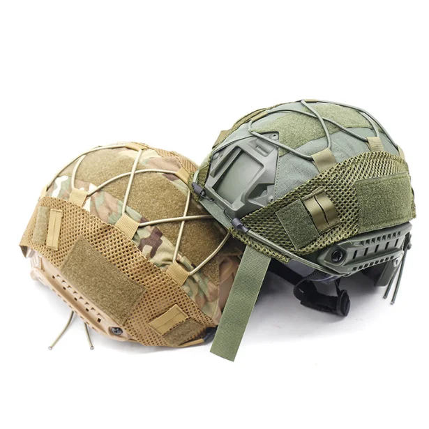 Tactical Gear Fast Tactical Camouflage Helmet Cover Cloth Helmet Accessories Oxford Fabric Sand Color Mesh Helmet Cover Pouch - Image 2