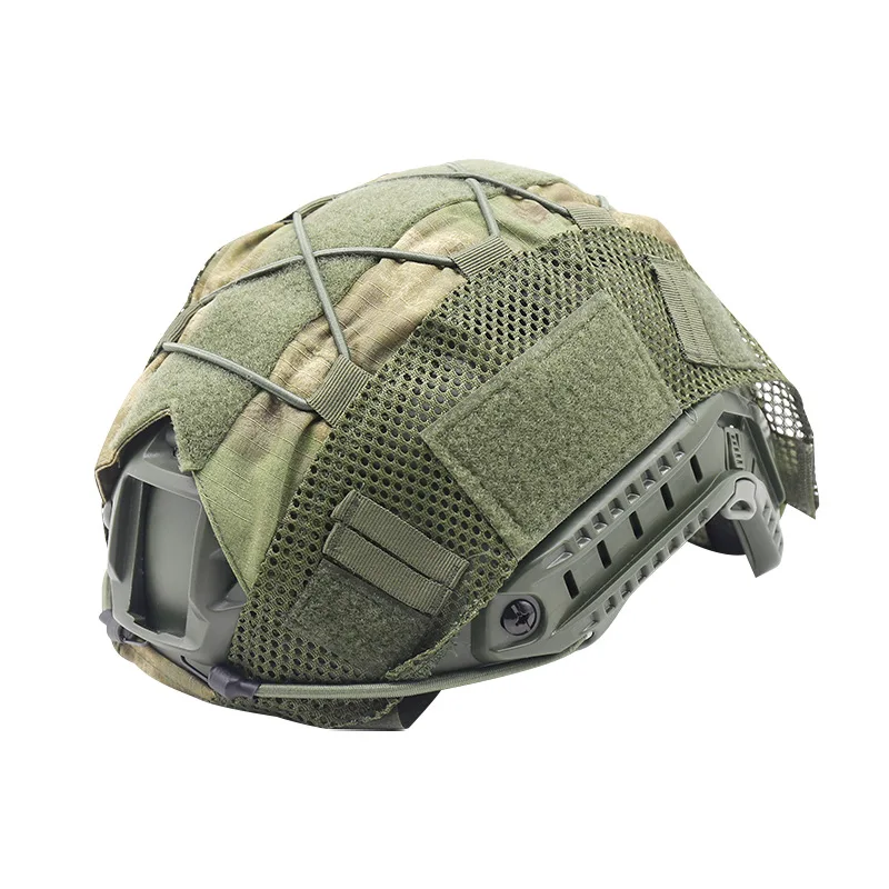 Tactical Gear Fast Tactical Camouflage Helmet Cover Cloth Helmet Accessories Oxford Fabric Sand Color Mesh Helmet Cover Pouch - Image 3