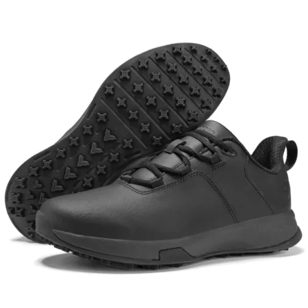 Men's Waterproof Golf Shoes with Anti slip and Comfortable Soft Sole and Knob Strap System Suitable for Outdoor Sports