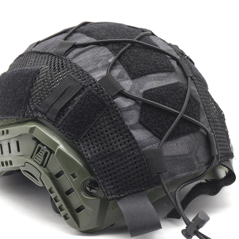 Tactical Gear Fast Tactical Camouflage Helmet Cover Cloth Helmet Accessories Oxford Fabric Sand Color Mesh Helmet Cover Pouch - Image 5