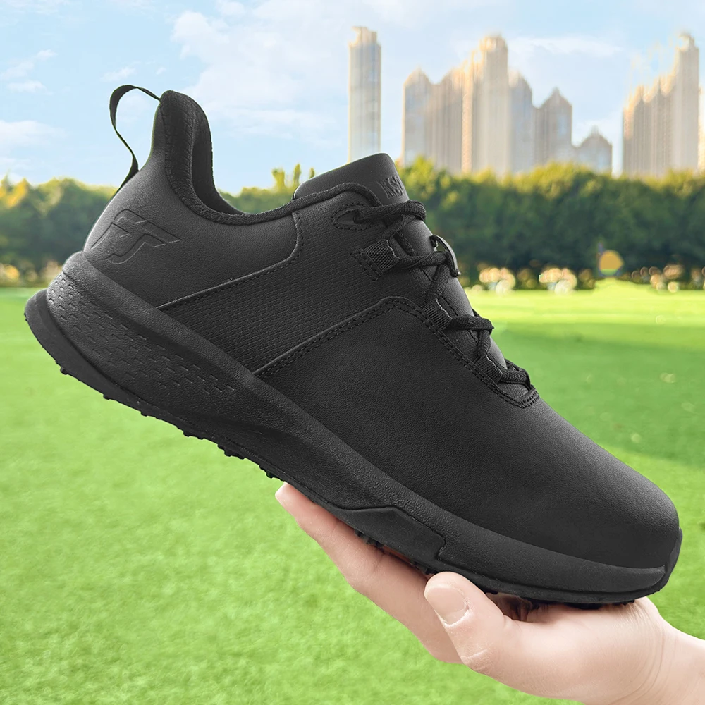 Men's Waterproof Golf Shoes with Anti slip and Comfortable Soft Sole and Knob Strap System Suitable for Outdoor Sports - Image 2