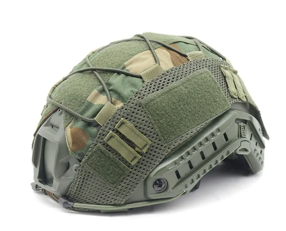 Tactical Gear Fast Tactical Camouflage Helmet Cover Cloth Helmet Accessories Oxford Fabric Sand Color Mesh Helmet Cover Pouch - Image 12