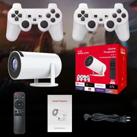 3D Game Projector 2 in 1 F300 Controller Gamepad Android 11 5G WIfi Playstore Home Cinema Outdoor 4k Portable Mini Projector