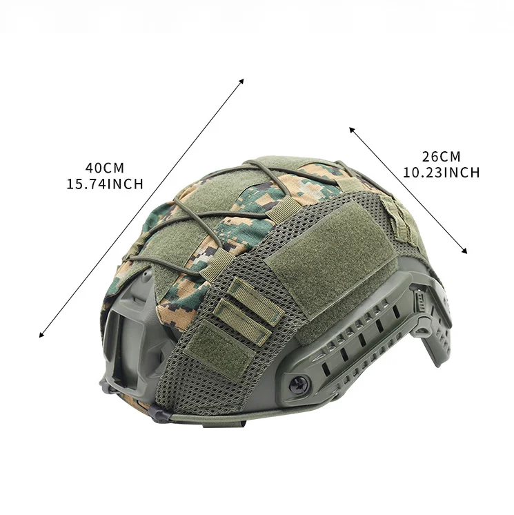 Tactical Gear Fast Tactical Camouflage Helmet Cover Cloth Helmet Accessories Oxford Fabric Sand Color Mesh Helmet Cover Pouch - Image 6