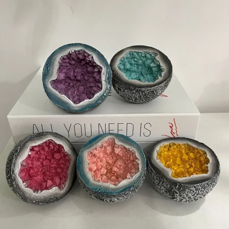 Creative Candle Bowl Retro Resin Crafts Desktop Decoration Balcony Courtyard Fragrance Appearance