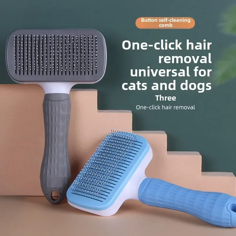 Stainless Steel Pet Hair Remover Brush for Dogs Cats Professional Deshedding Grooming Tool Home Pet Supplies Cat Dog Accessories - Image 3