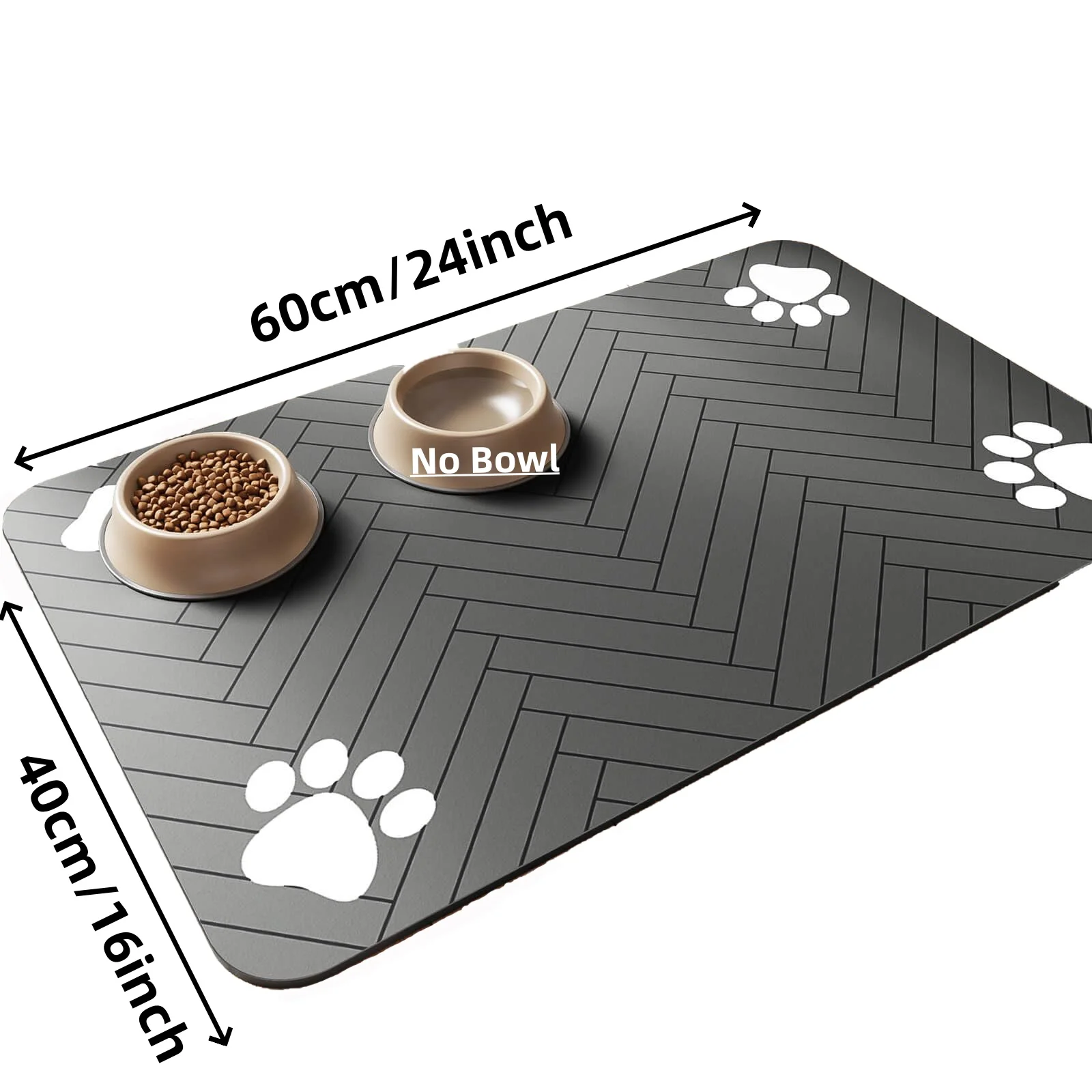 Pet Feeding Mat-Absorbent Pet Placemat for Food and Water Bowl, with Waterproof Rubber Backing, Quick Dry Water Mat for Dog Cat - Image 9