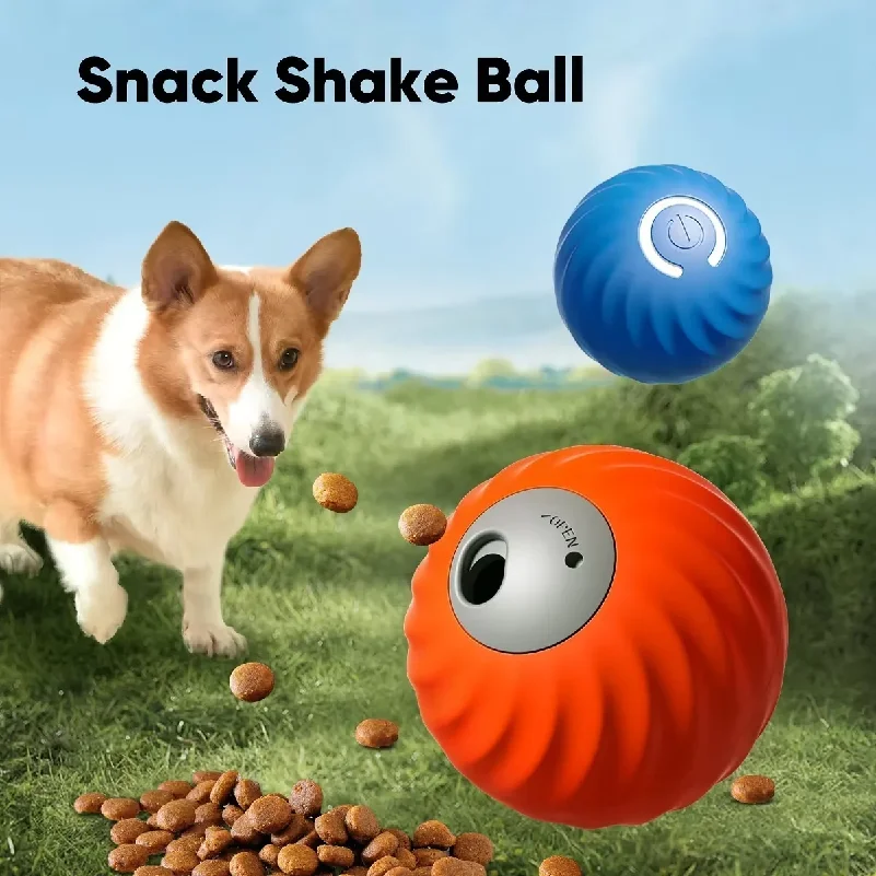 Smart Dog Automatic Snack Shake Ball Toy 2 in 1 Pet Leaky Food Ball Electric Ball Cat And Dog Grinding Teeth Dog Toy Feed Tools - Image 2