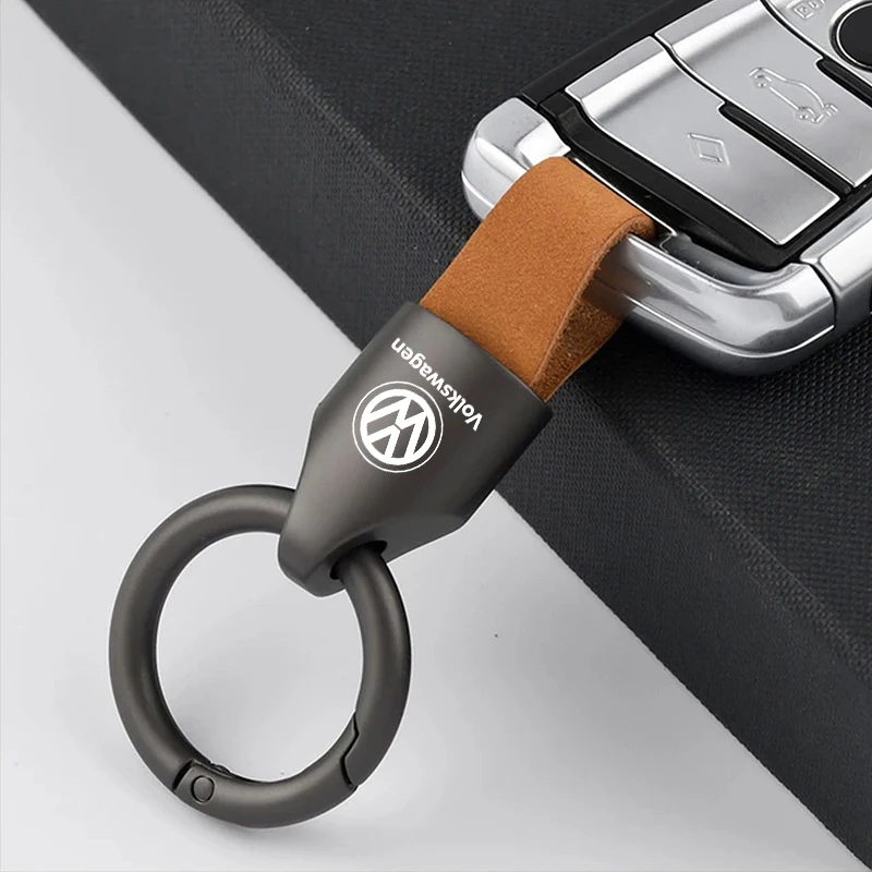 Luxury Men Women Suede/Metal Key Chain Fashion Keychain Key Ring Holder For VW GTI Jetta Golf Tiguan Polo Transporter Passat GTD - Image 3