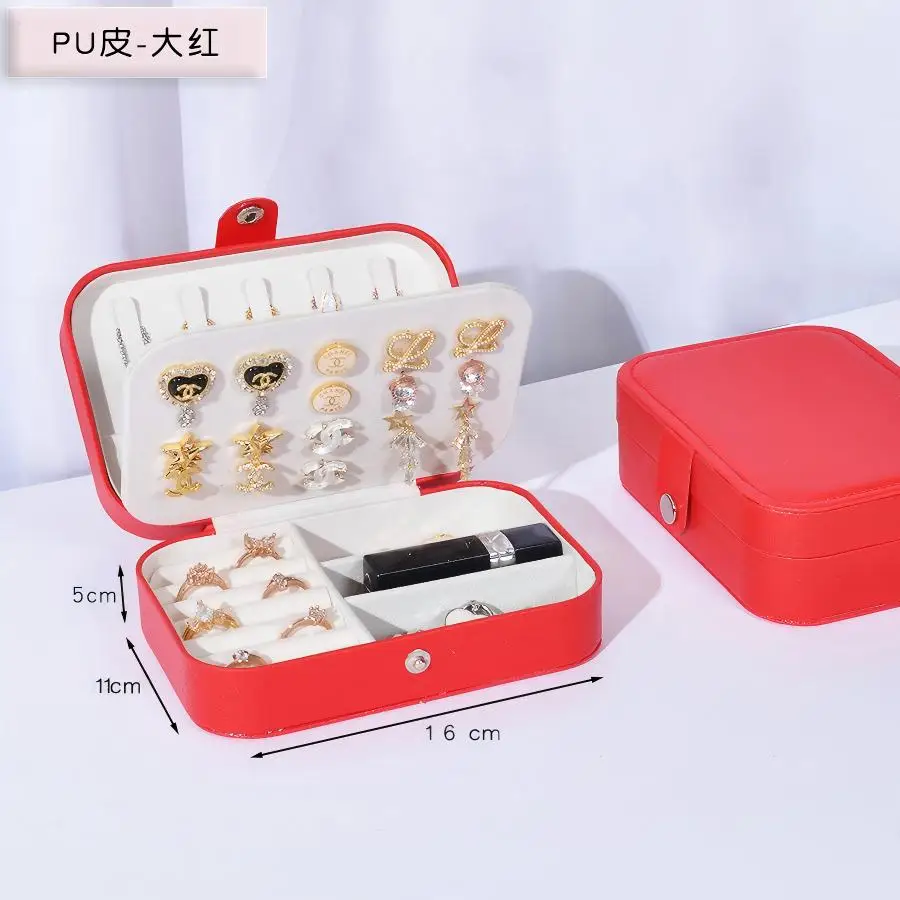 Leather Jewelry Box Organizer Jewelry Display Jewelry Boxes and Packaging Ring Box Suitable for Earrings and Rings - Image 9