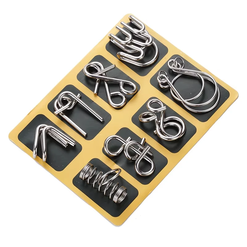 Creative Classic IQ Metal Brain Teaser Magic Baffling Puzzles Game Toys for Children Adults Funny Kids Gifts - Image 29