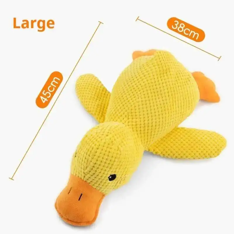 Pet Plush Toy Dog Calming Duck Companion Sleeping Duck Toys Chew Toy Durable Squeaky for Puppy Pet Teeth Cleaning Chew Pet Toy - Image 8