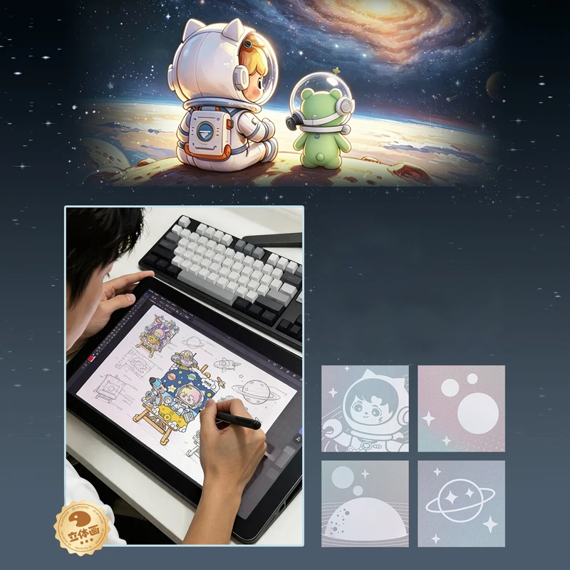LOZ Space Series Astronaut 3D Painting Home Decor Creative Ornament Building Blocks Toys Educational Building Toys Birthday Gift - Image 6