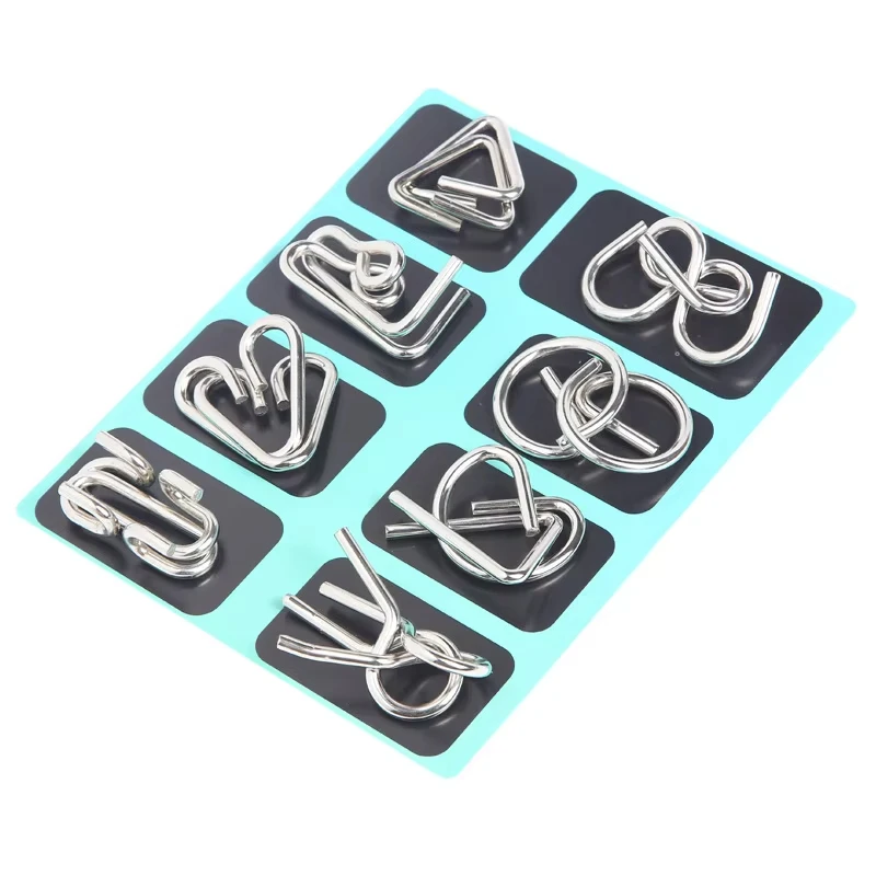 Creative Classic IQ Metal Brain Teaser Magic Baffling Puzzles Game Toys for Children Adults Funny Kids Gifts - Image 33