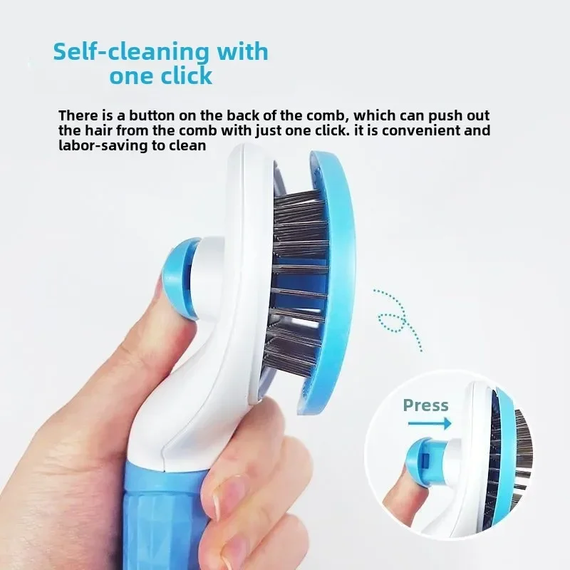 Stainless Steel Pet Hair Remover Brush for Dogs Cats Professional Deshedding Grooming Tool Home Pet Supplies Cat Dog Accessories - Image 5
