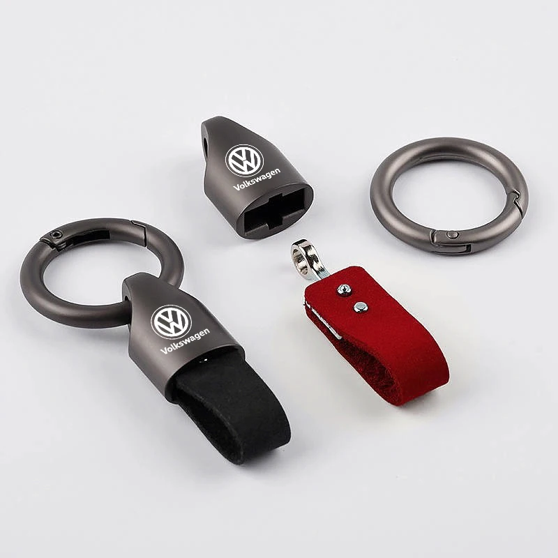 Luxury Men Women Suede/Metal Key Chain Fashion Keychain Key Ring Holder For VW GTI Jetta Golf Tiguan Polo Transporter Passat GTD - Image 4