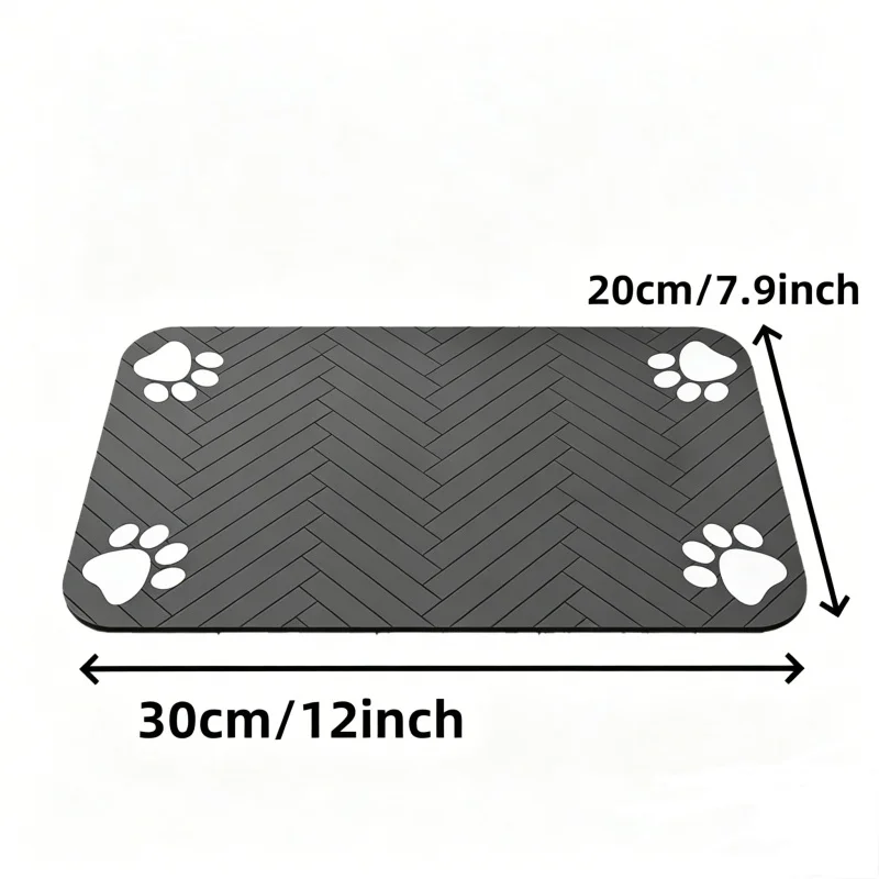 Pet Feeding Mat-Absorbent Pet Placemat for Food and Water Bowl, with Waterproof Rubber Backing, Quick Dry Water Mat for Dog Cat - Image 11