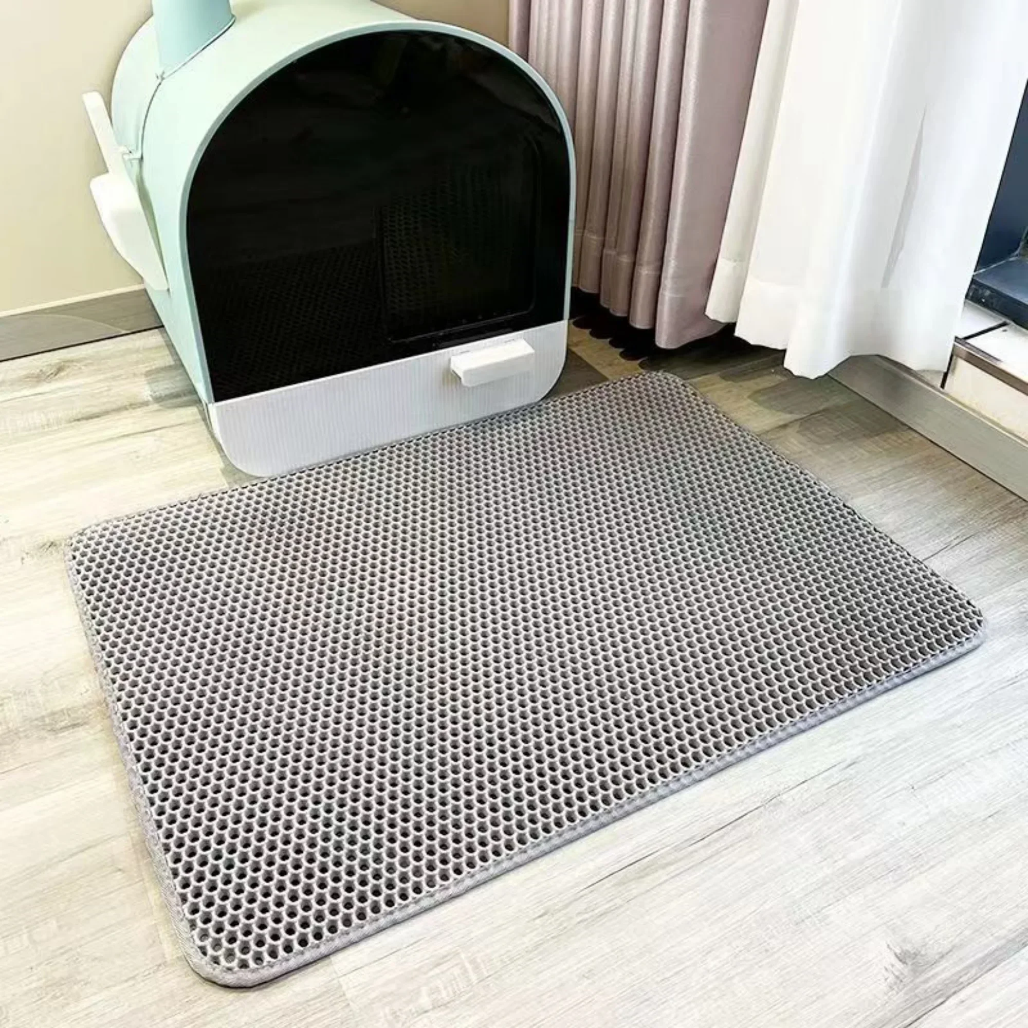 Extra Large Cat Litter Mat Heavy Duty Waterproof 2 Layer Non Slip Washable Pet Floor Protector Litter Box Sand Stopper - Image 8
