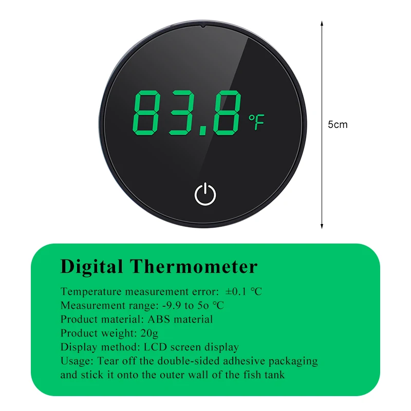 Aquarium Thermometer LCD Digital External Thermometer Charging Type-C Fish Tank Mini Thermometer High Precision - Image 7