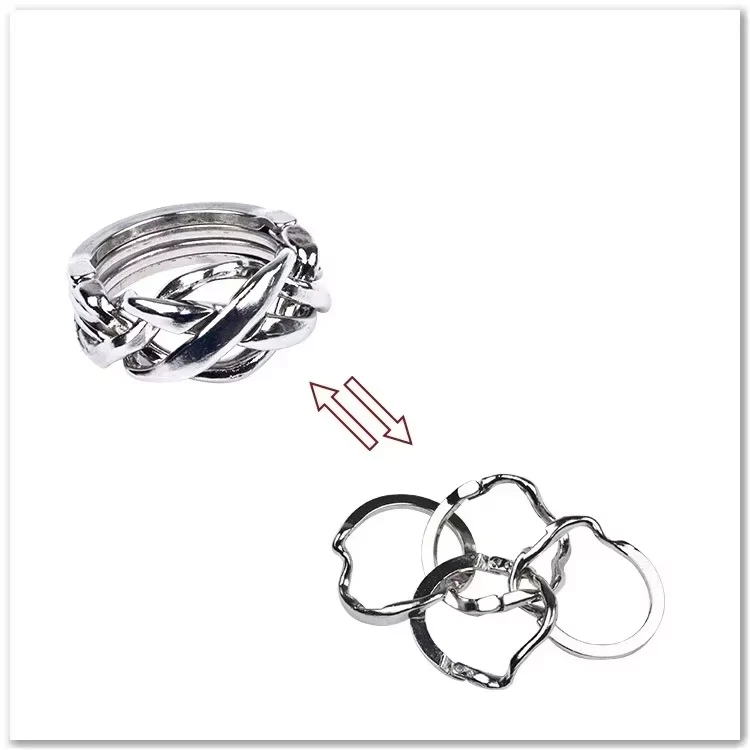 Creative Classic IQ Metal Brain Teaser Magic Baffling Puzzles Game Toys for Children Adults Funny Kids Gifts - Image 13