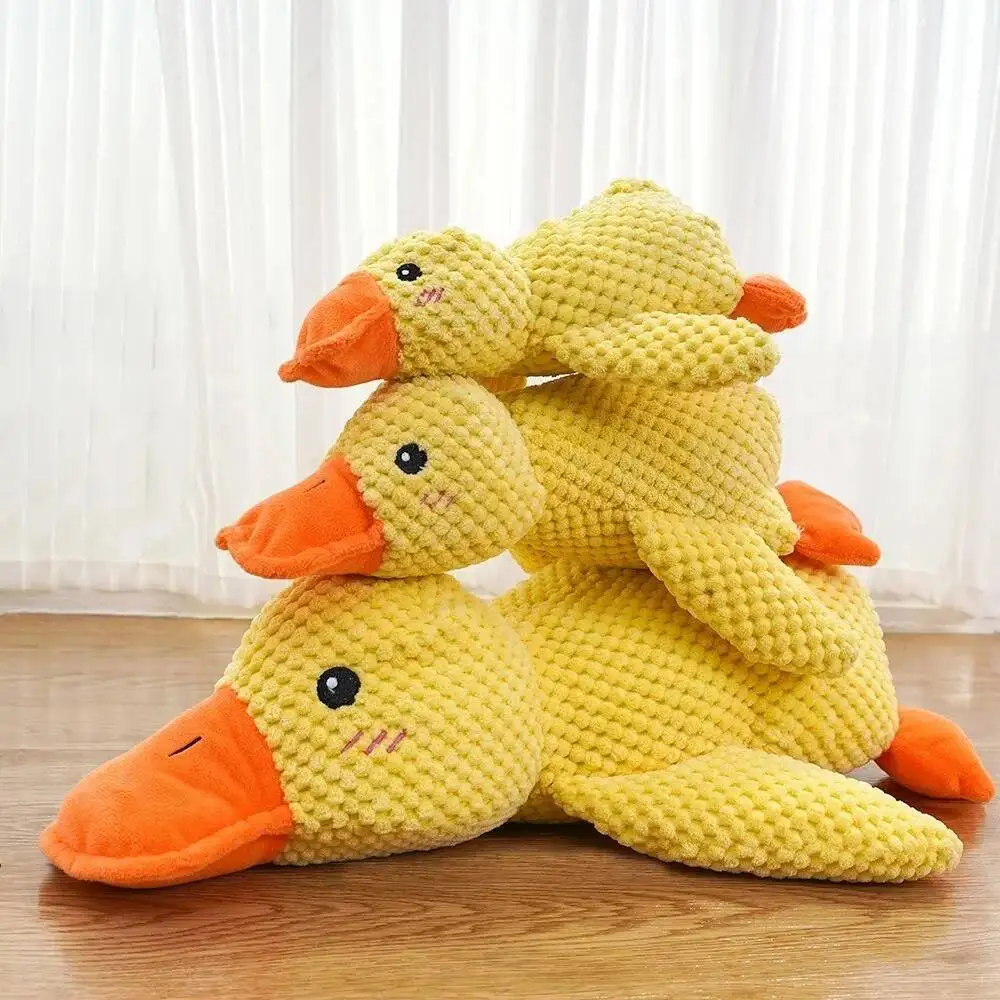 Pet Plush Toy Dog Calming Duck Companion Sleeping Duck Toys Chew Toy Durable Squeaky for Puppy Pet Teeth Cleaning Chew Pet Toy - Image 6
