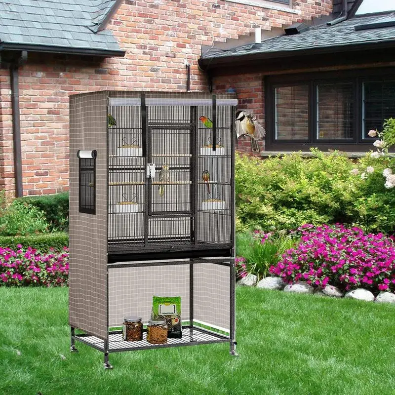 Universal Bird Cage Cover Outdoor Courtyard Breathable Parrot Cage Cover With Window Waterproof Shading Bird Protective Covers - Image 4