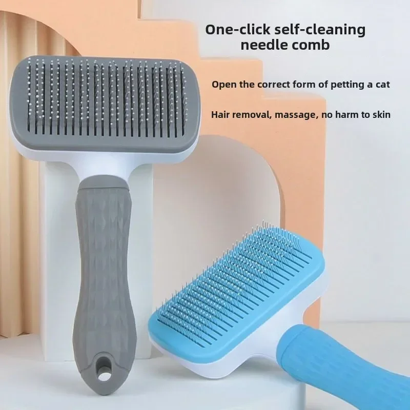 Stainless Steel Pet Hair Remover Brush for Dogs Cats Professional Deshedding Grooming Tool Home Pet Supplies Cat Dog Accessories - Image 2