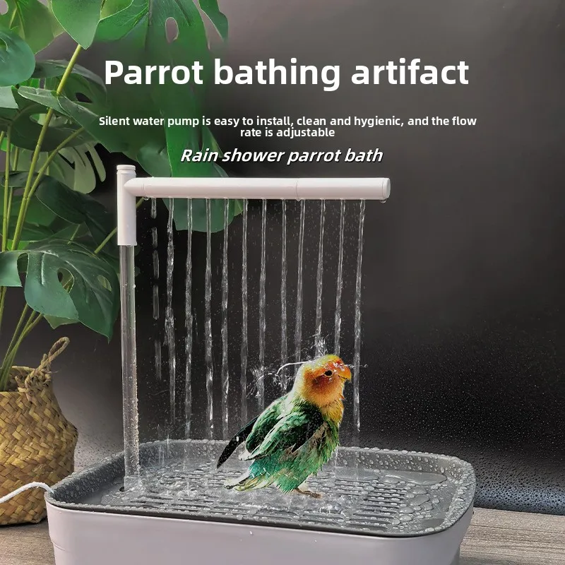 Bird Daily Use Bathtub Bird Shower Basin for Health Tabletop Parrots Bathing Parrot PeonyBath Automatically Circulates Bird Bath - Image 2