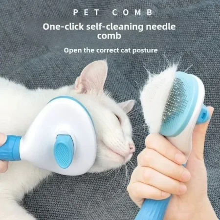 Stainless Steel Pet Hair Remover Brush for Dogs Cats Professional Deshedding Grooming Tool Home Pet Supplies Cat Dog Accessories