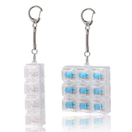 3/4/9 Keys Keyboard Keychain Stress-Relief Toys Clicking Keyboard Toy Keycap Keyring Jewelry Gifts for Friends