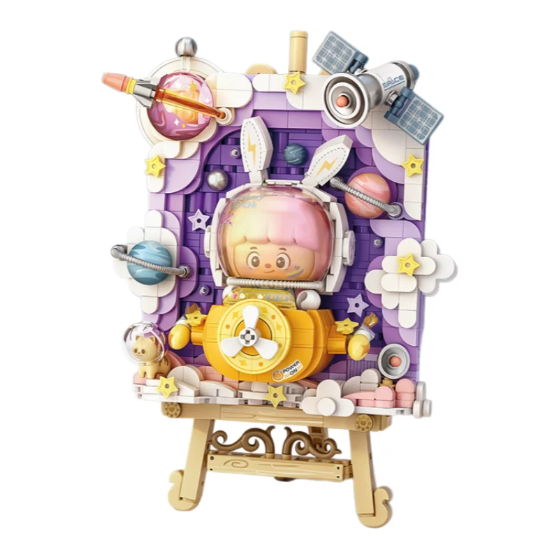 LOZ Space Series Astronaut 3D Painting Home Decor Creative Ornament Building Blocks Toys Educational Building Toys Birthday Gift - Image 9