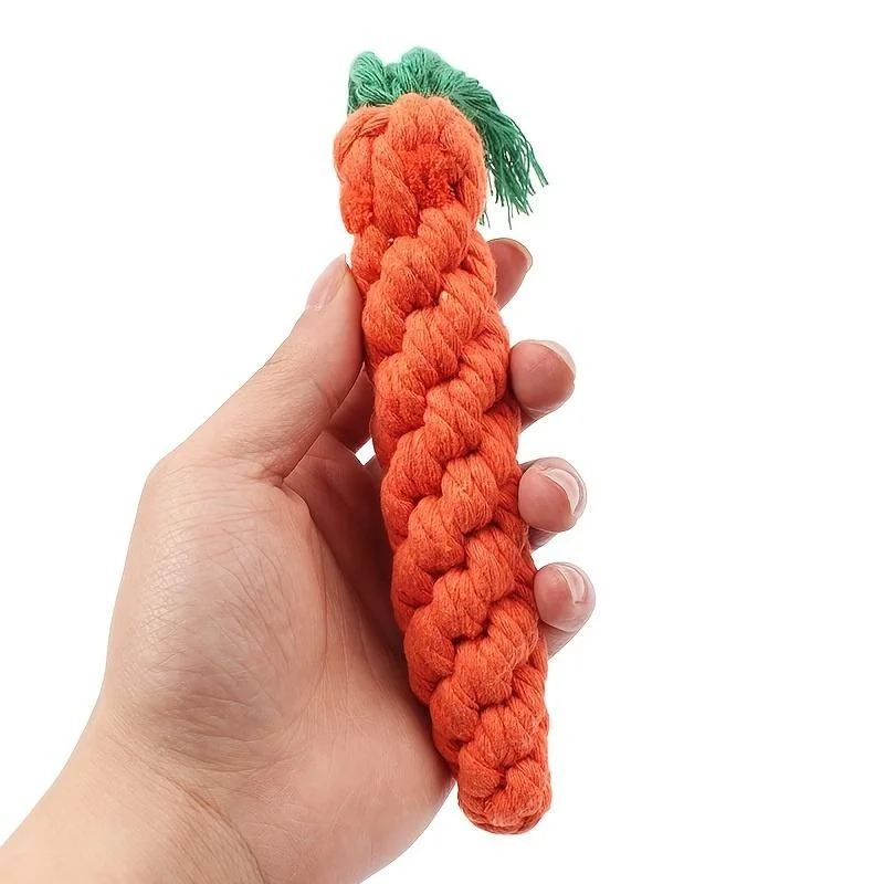 1pc Pet Knot Toy for Dog and Cat Carrot Shape Dog Chew Toys Cotton Rope Toys for Indoor Dogs Cat Toys Dog Accessories - Image 7
