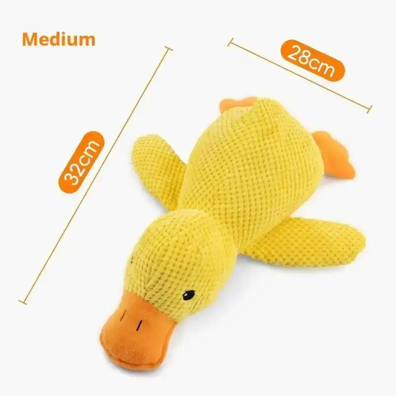 Pet Plush Toy Dog Calming Duck Companion Sleeping Duck Toys Chew Toy Durable Squeaky for Puppy Pet Teeth Cleaning Chew Pet Toy - Image 9