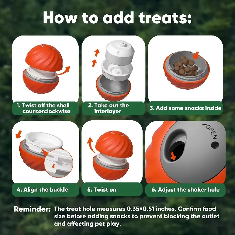 Smart Dog Automatic Snack Shake Ball Toy 2 in 1 Pet Leaky Food Ball Electric Ball Cat And Dog Grinding Teeth Dog Toy Feed Tools - Image 4