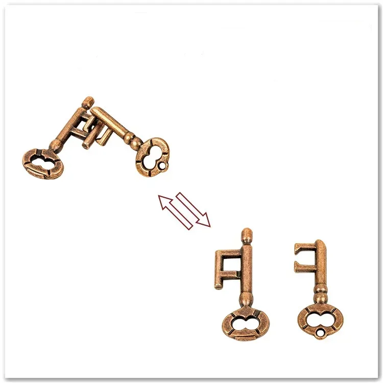 Creative Classic IQ Metal Brain Teaser Magic Baffling Puzzles Game Toys for Children Adults Funny Kids Gifts - Image 12
