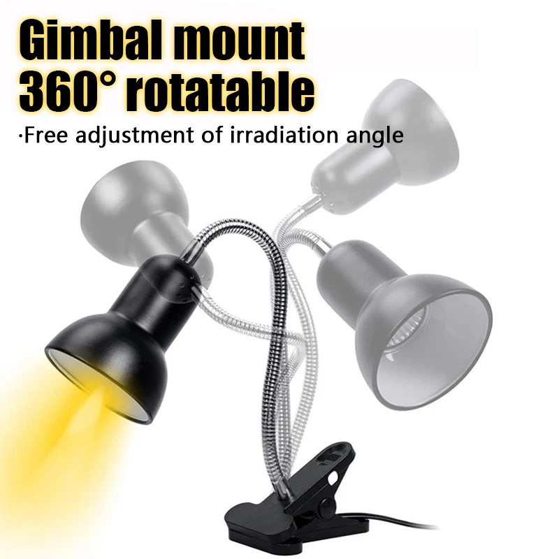 Reptile heating lamp holder UVA UVB Light Rotatable Basking Spot Light Simulated Sunlight For Turtle Lizard Dimmable 220-240V - Image 5