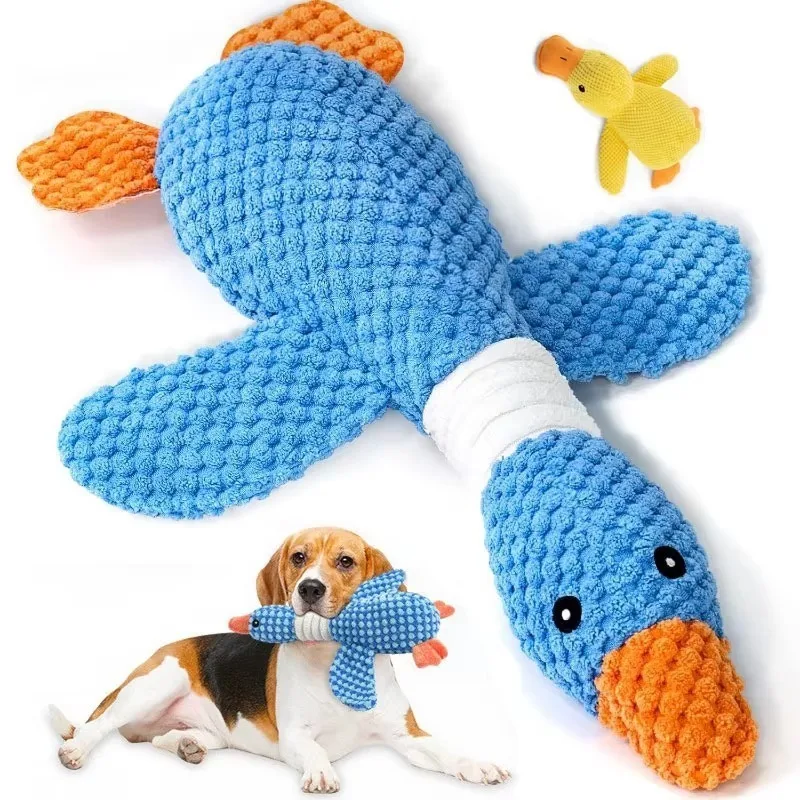Pet Plush Toy Dog Calming Duck Companion Sleeping Duck Toys Chew Toy Durable Squeaky for Puppy Pet Teeth Cleaning Chew Pet Toy - Image 7