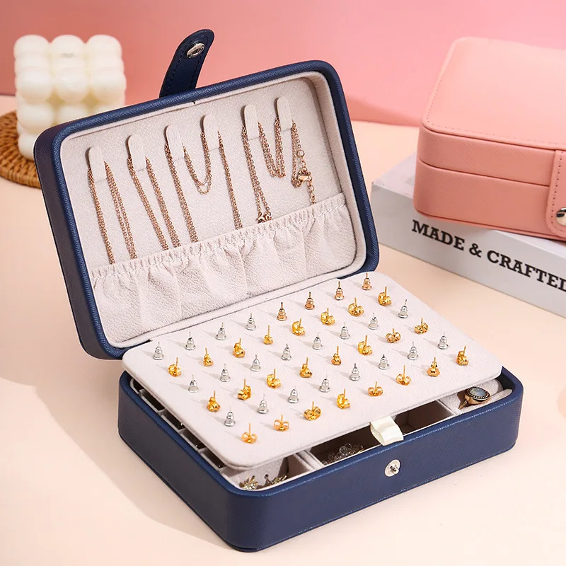 Leather Jewelry Box Organizer Jewelry Display Jewelry Boxes and Packaging Ring Box Suitable for Earrings and Rings - Image 3