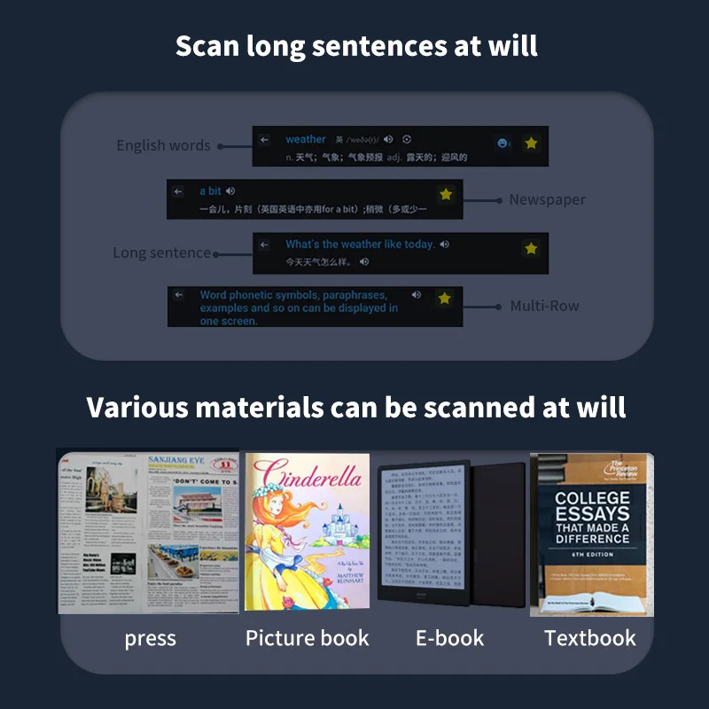 Handheld Multilingual Translation Pen With Touchscreen Offline Scan For Translation Pen Multi-language / ScanningDictionary Pen - Image 5