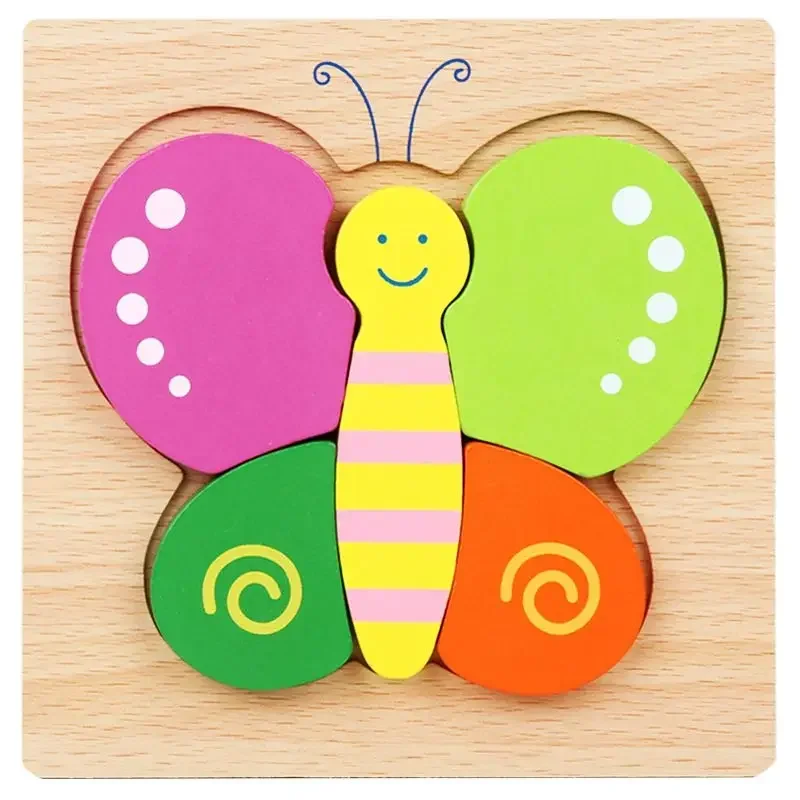 Montessori Cartoon 3D Wooden Puzzle Animal Traffic Jigsaw Toys for Kids Early Learning Educational Cognitive Game Children Gifts - Image 14