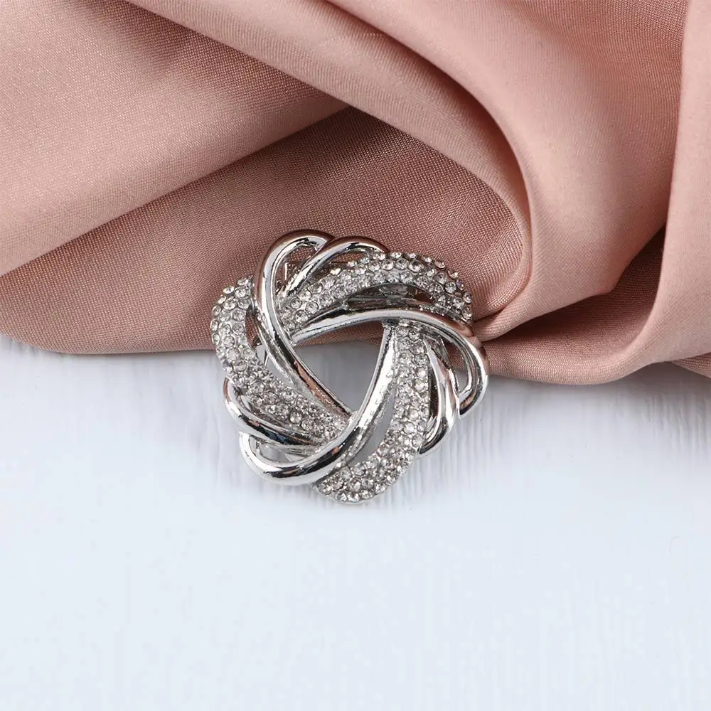 Gift Trendy Pearl Crystal Flower Fashion Jewelry Shawl Clip Scarf Ring Women Scarf Buckle Korean Style Brooch Pins - Image 3
