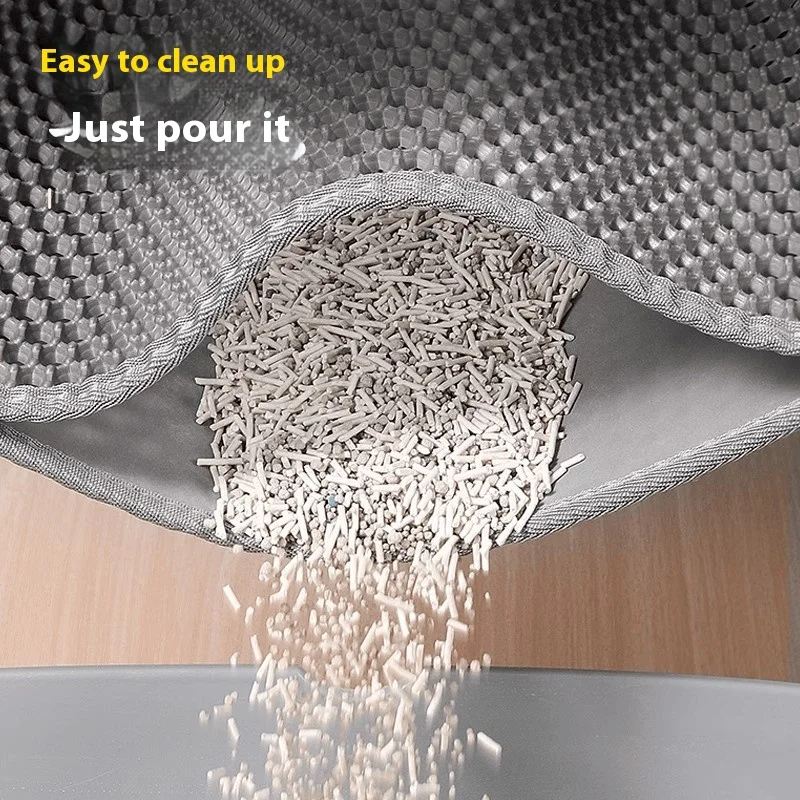 Extra Large Cat Litter Mat Heavy Duty Waterproof 2 Layer Non Slip Washable Pet Floor Protector Litter Box Sand Stopper - Image 4